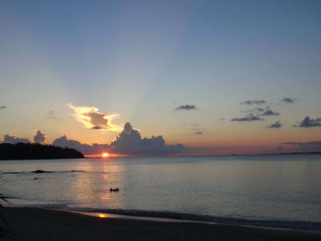 幸喜ビーチの夕日