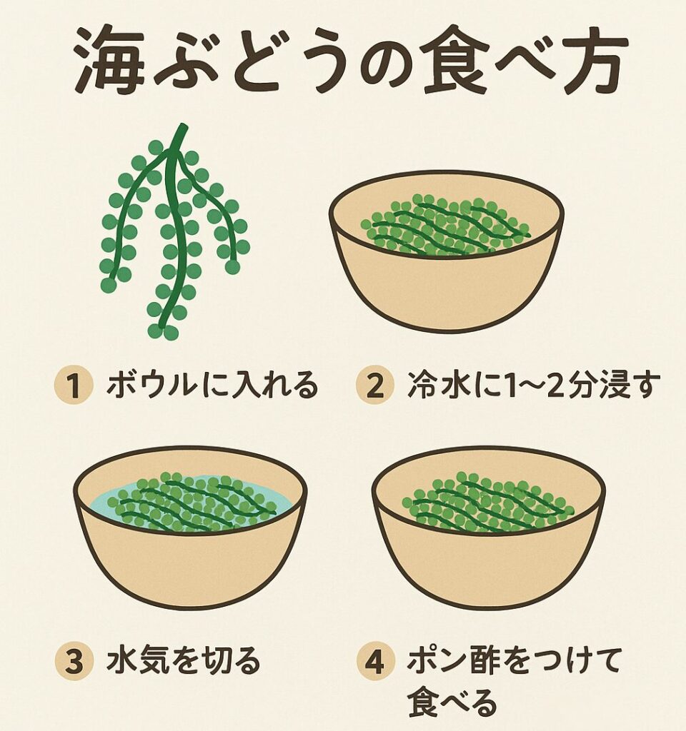 海ぶどうの食べ方